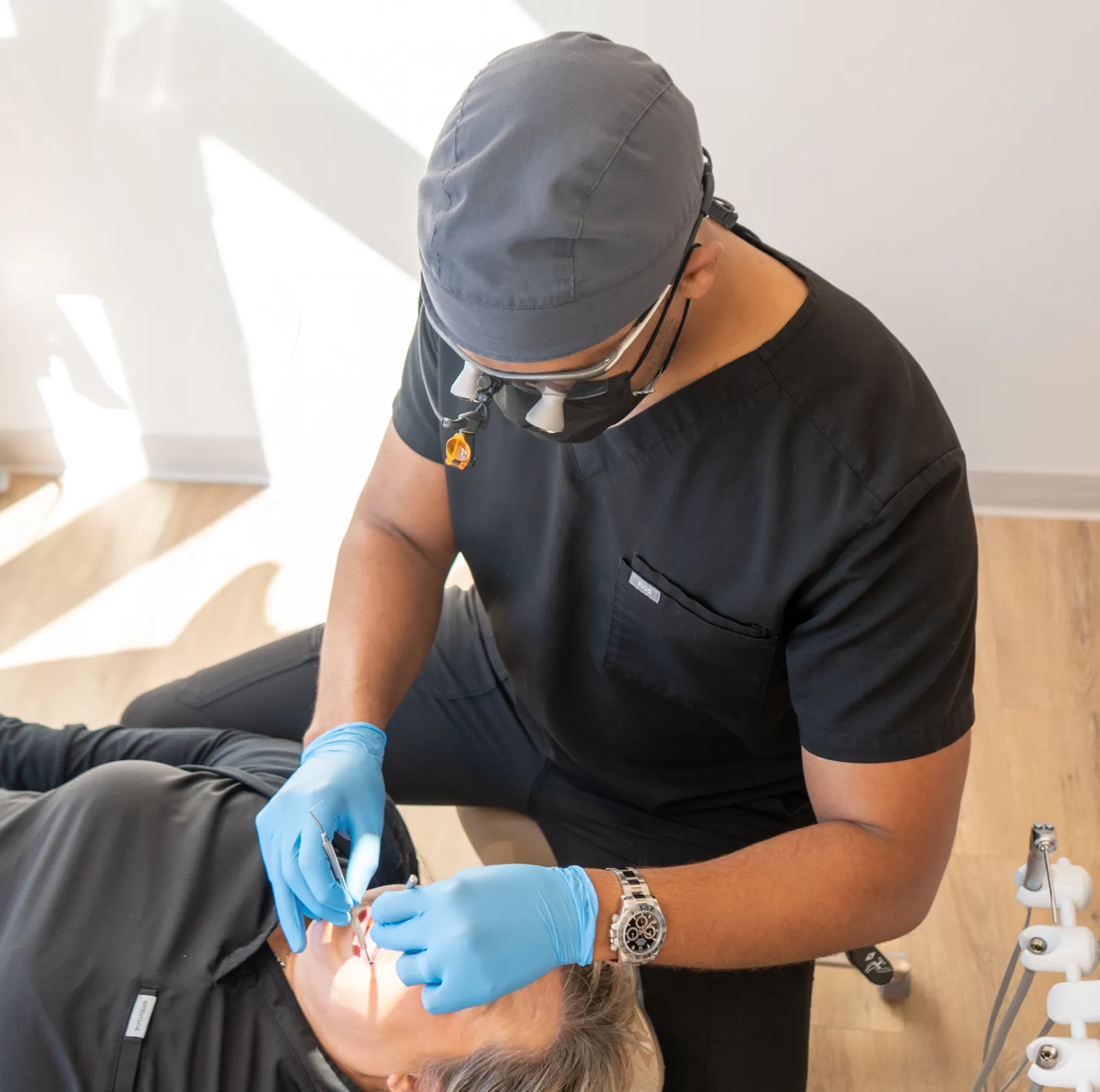 Dr. Smith checking patient