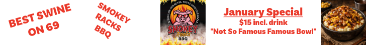 Smokey Racks bbq ad January 2026