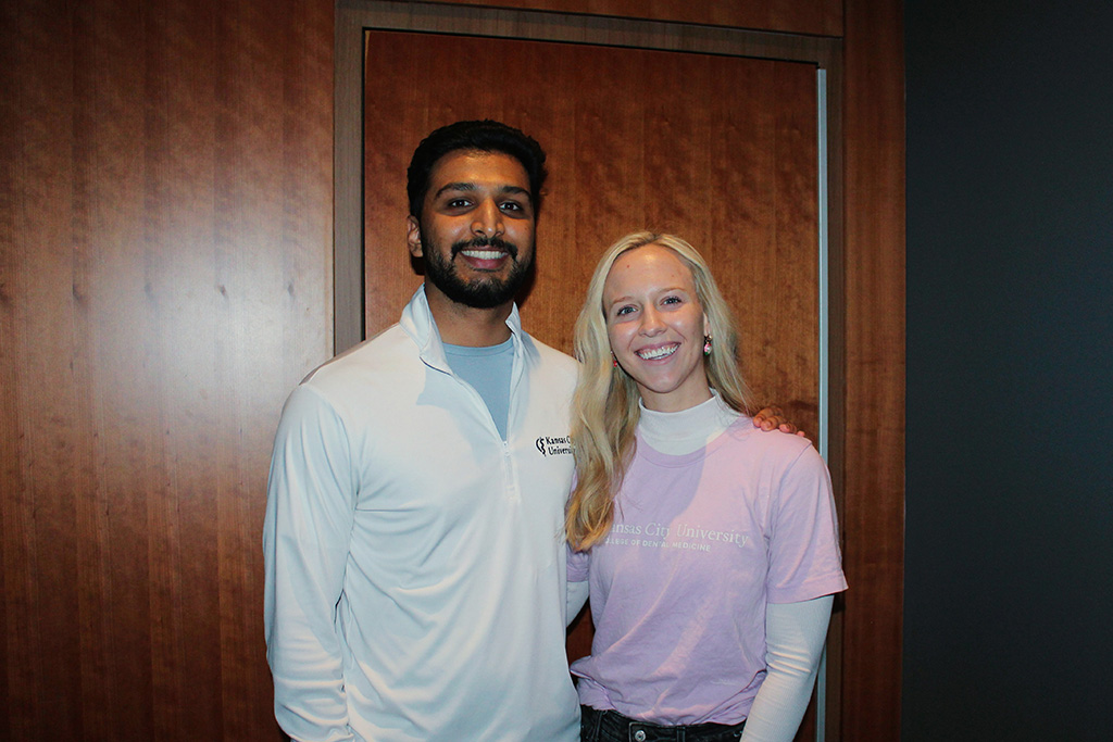 Kansas City University Volunteers Prithu Patel and Emma Shelley