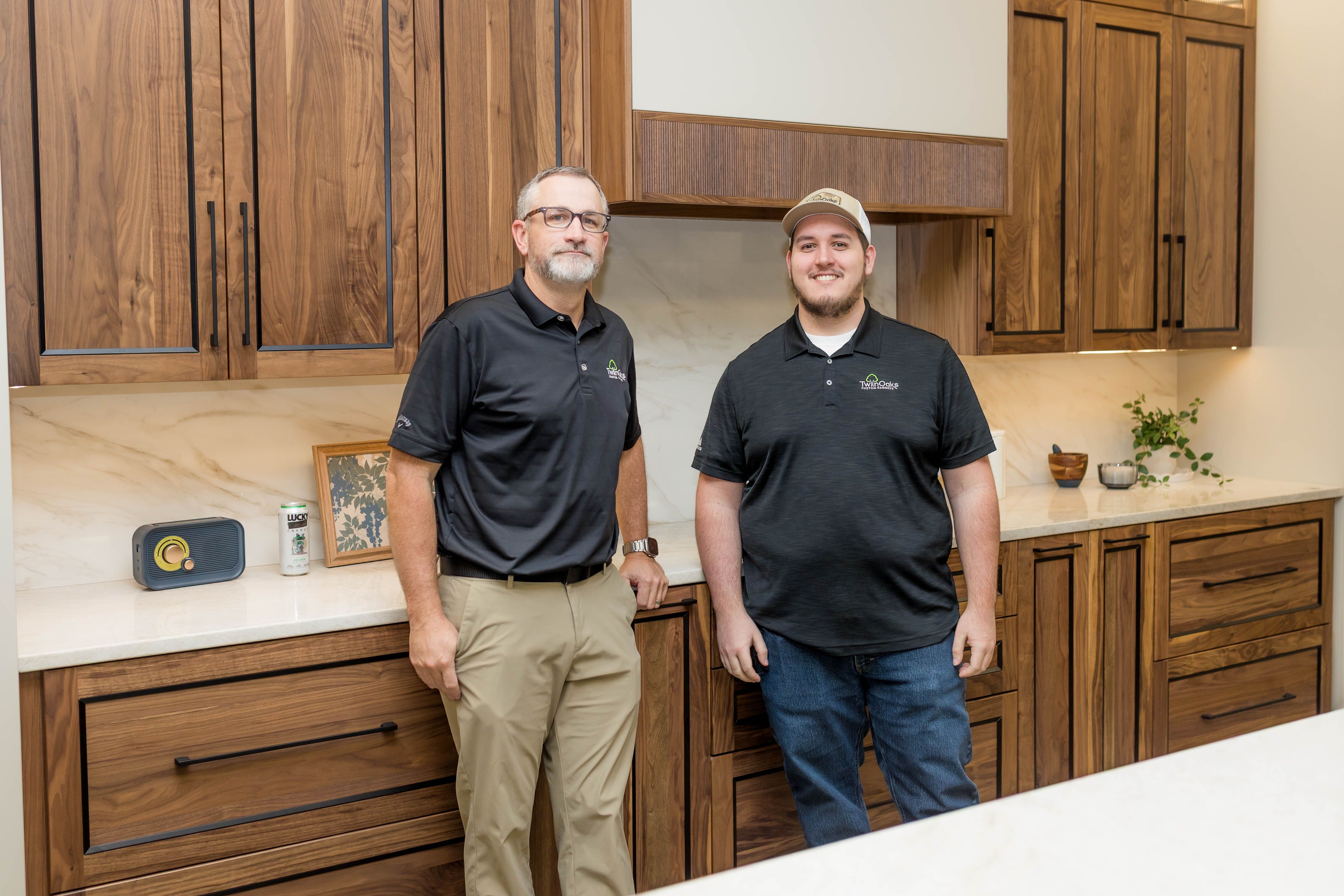 Doug Addy and Riley Strait; Twin Oaks Custom Cabinets