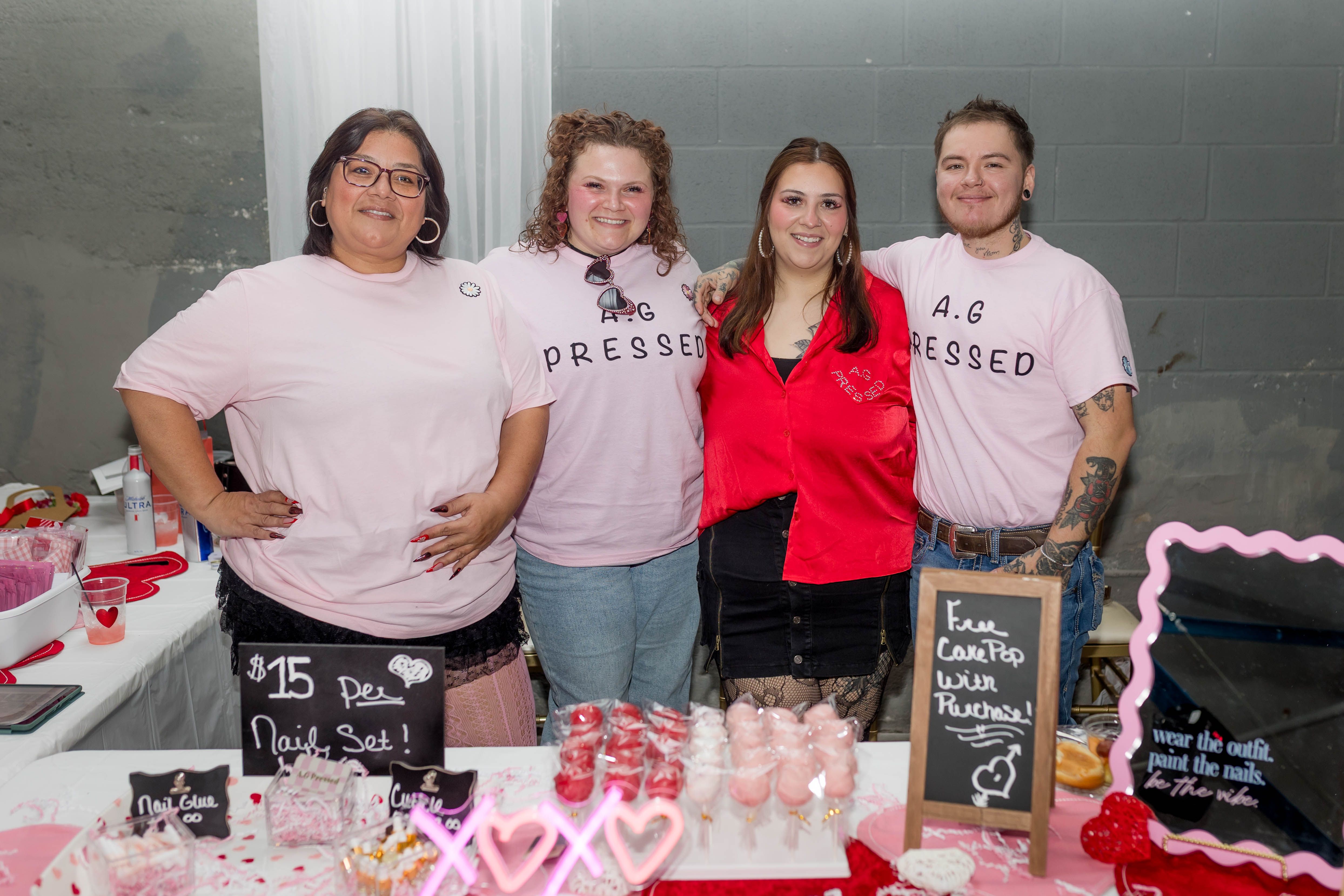 Stacy Bryan, Riley Price, Alexis and Aiden Garcia, AG Pressed