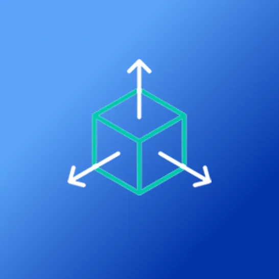 Abstract graphic illustrating flexibility and scalability for remote work solutions.