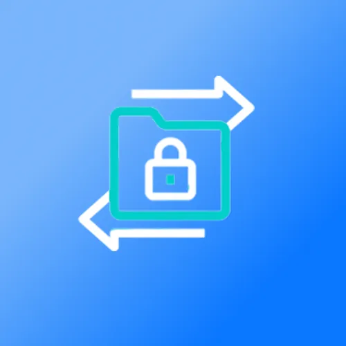 Abstract illustration representing secure collaboration.
