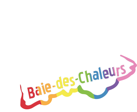 Logo blanc LGBT + baie des chaleurs
