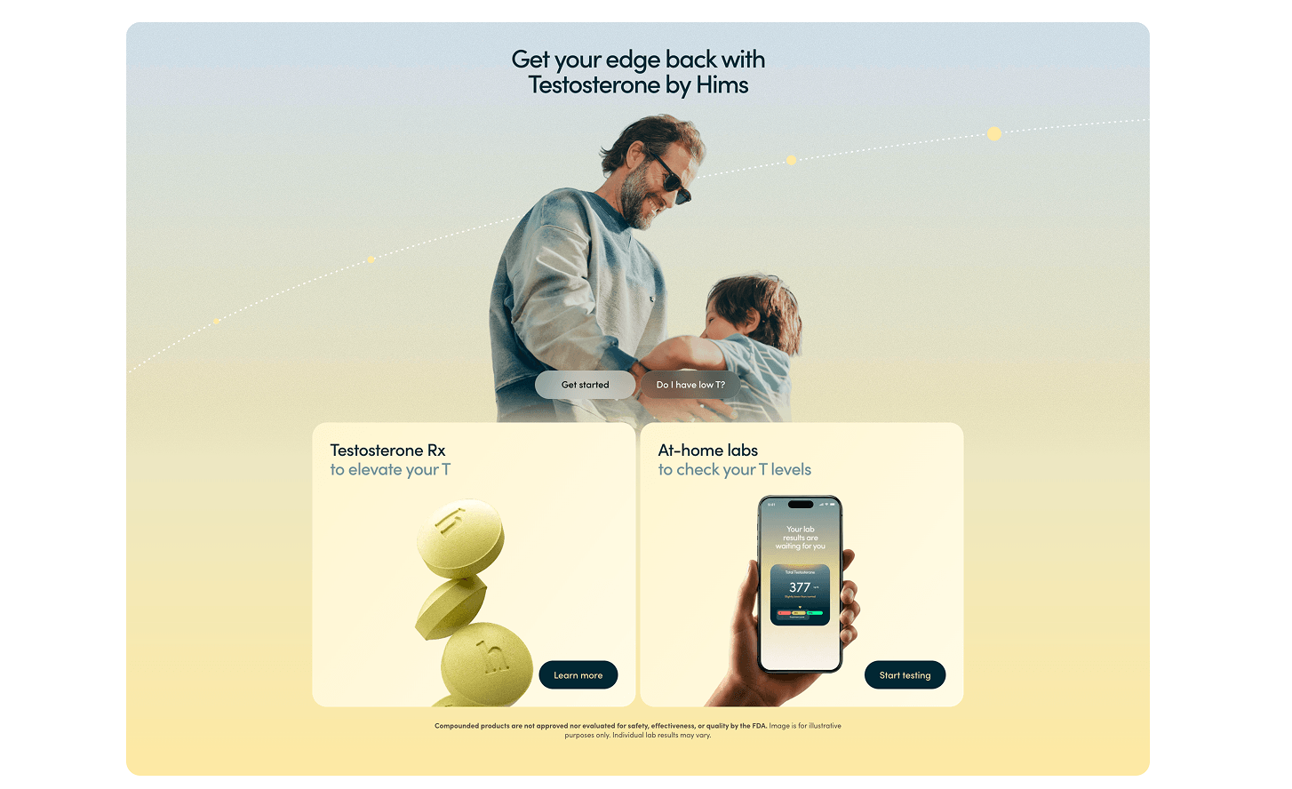 Hims.com — Testosterone section.