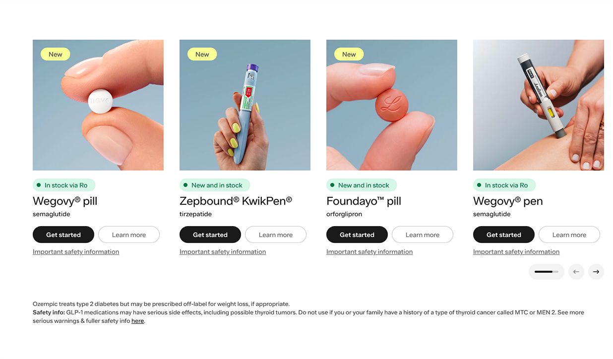 ro.co — GLP-1 products.