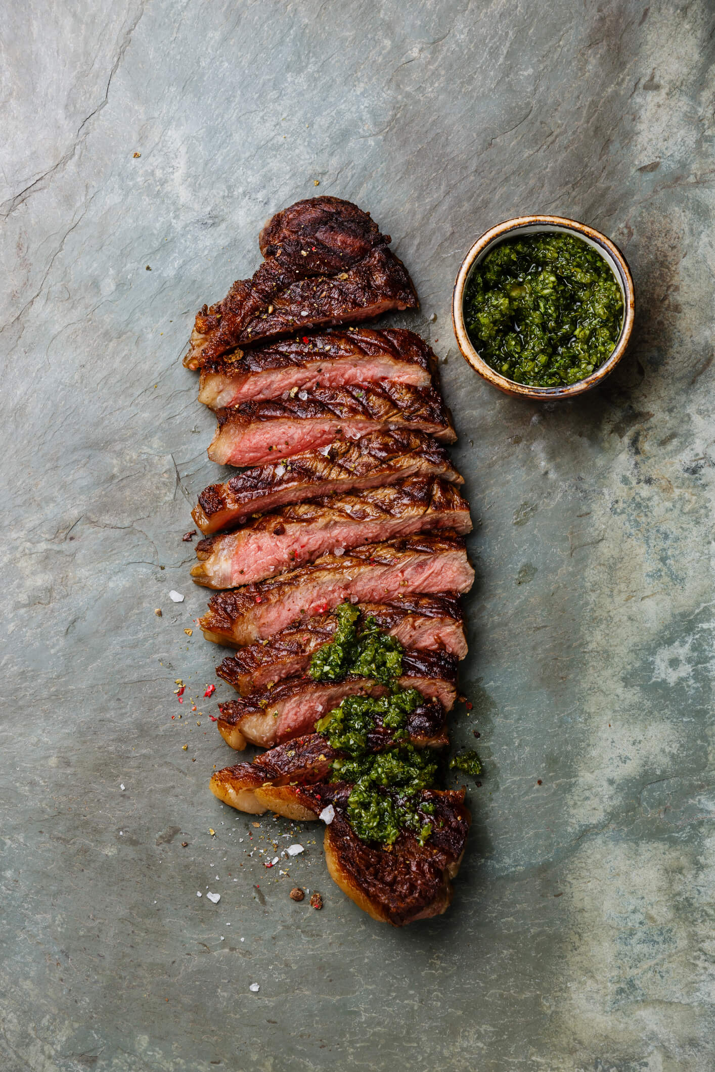 bbq steak on marble