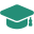 icône de chapeau de diplômé