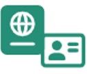 Icônes de passeport et carte d'identité