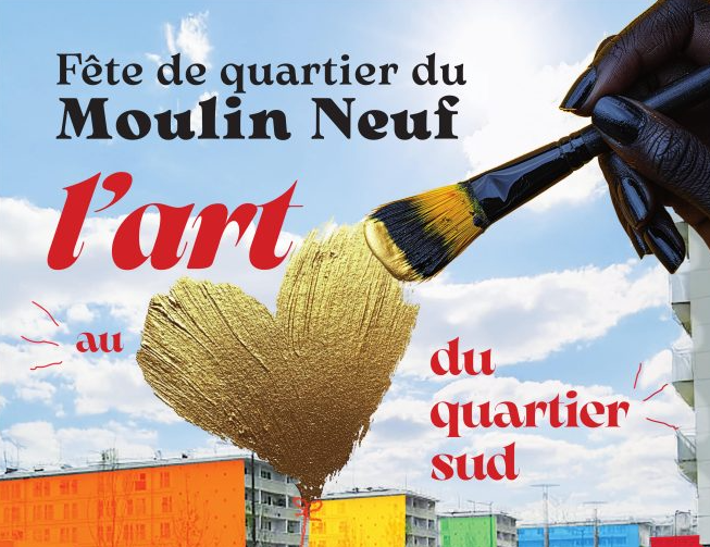 Affiche de la fête du quartier du Moulin Neuf à Stains