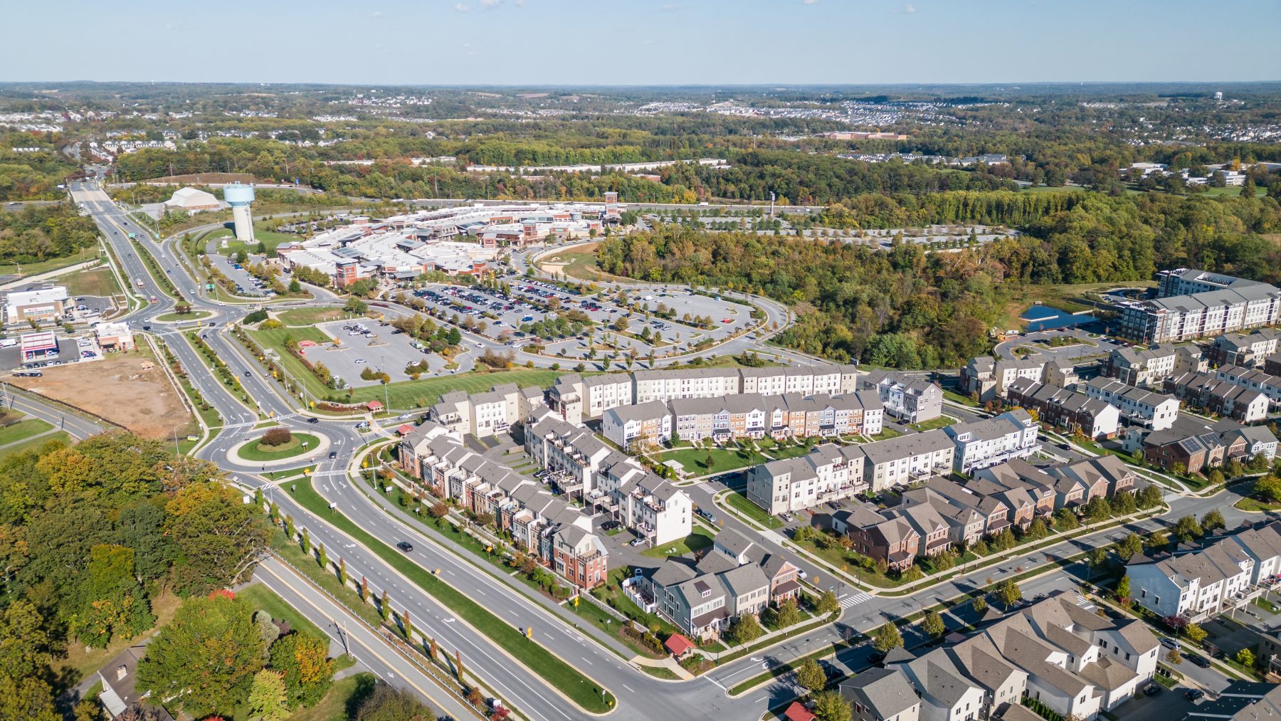 Clarksburg Premium Outlets Maryland aerial view