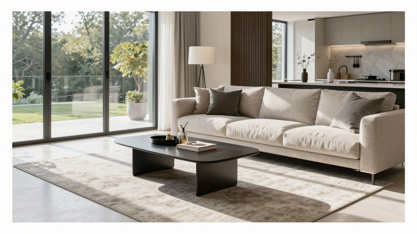 AI-generated floor plan of a modern dream home.