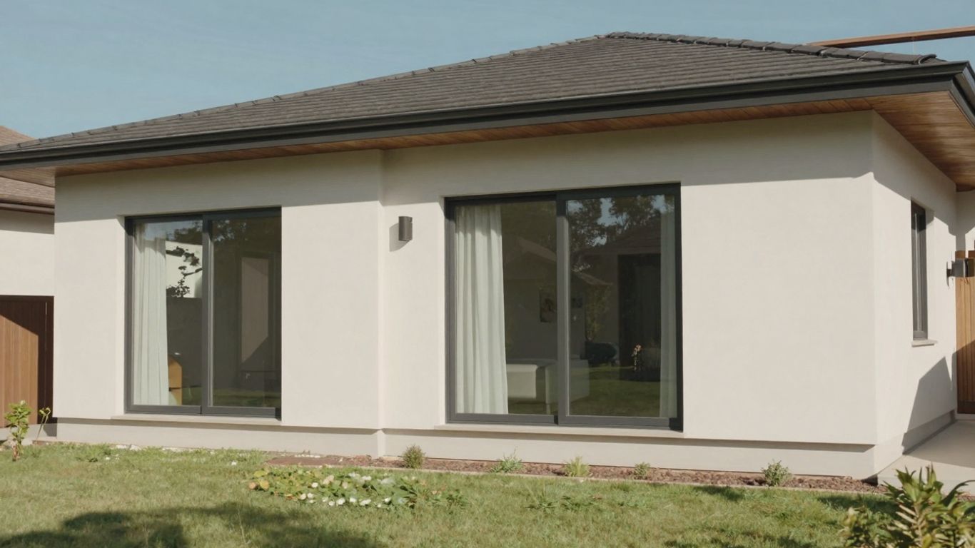 Affordable house plan exterior with modern design.