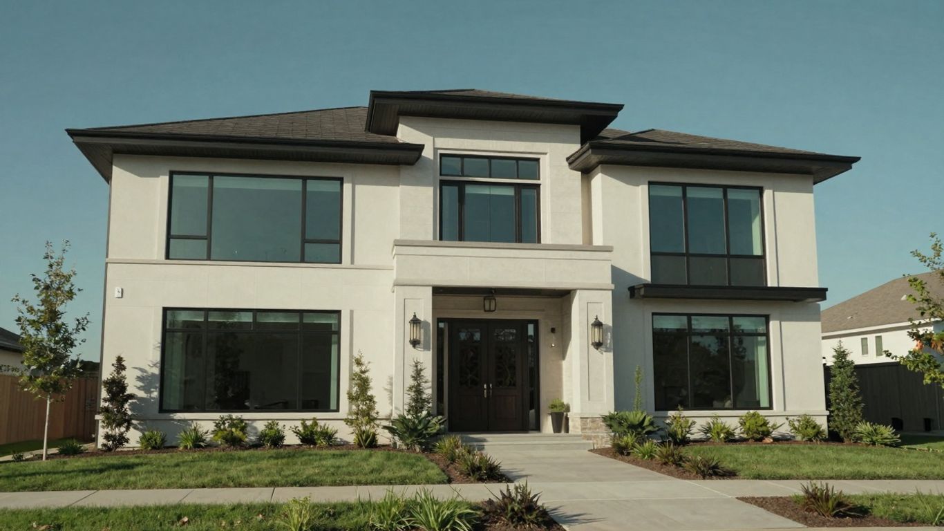 Modern luxury home exterior in Oklahoma City.