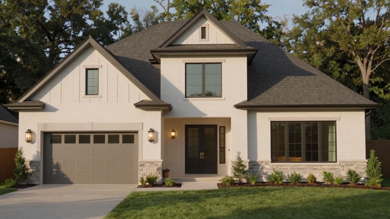 Modern custom home exterior in Oklahoma City