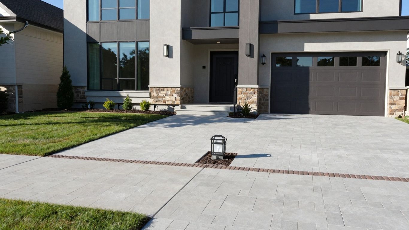 Modern custom home exterior in Oklahoma City.