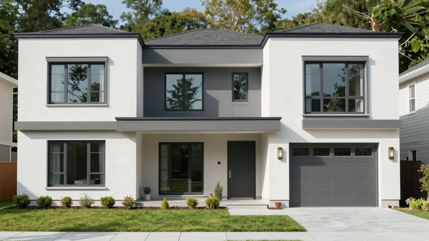 Modern new home construction in Oklahoma City.