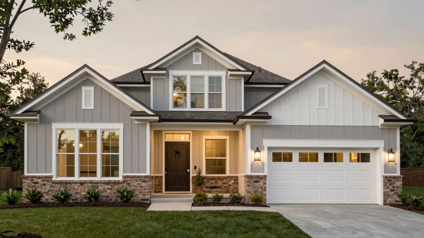 Custom home exterior in Norman, Oklahoma.