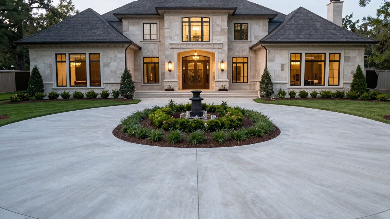Elegant custom luxury home in Oklahoma with grand entrance.