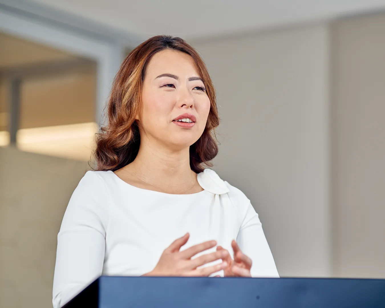 Executive advisor speaking in a boardroom setting, reflecting leadership alignment, clarity, and high-stakes decision support.