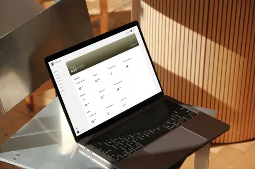 A computer showing the DOOR OS interface