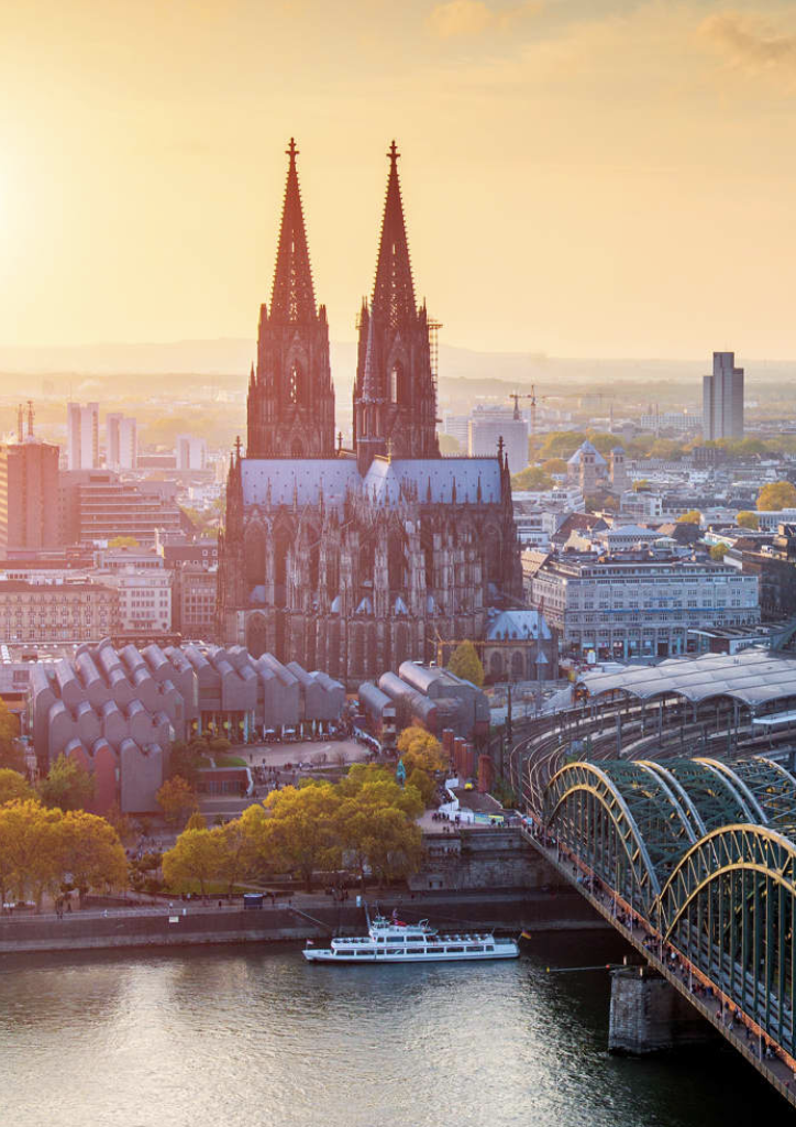 Birdview on cathedral of Cologne