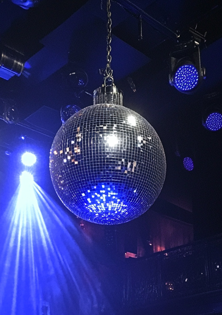 a disco ball without blurring effect