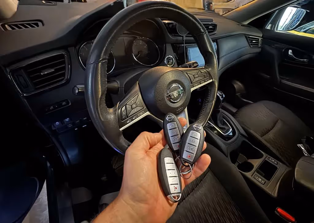 Newly programmed Nissan key fobs – professional key fob locksmith service