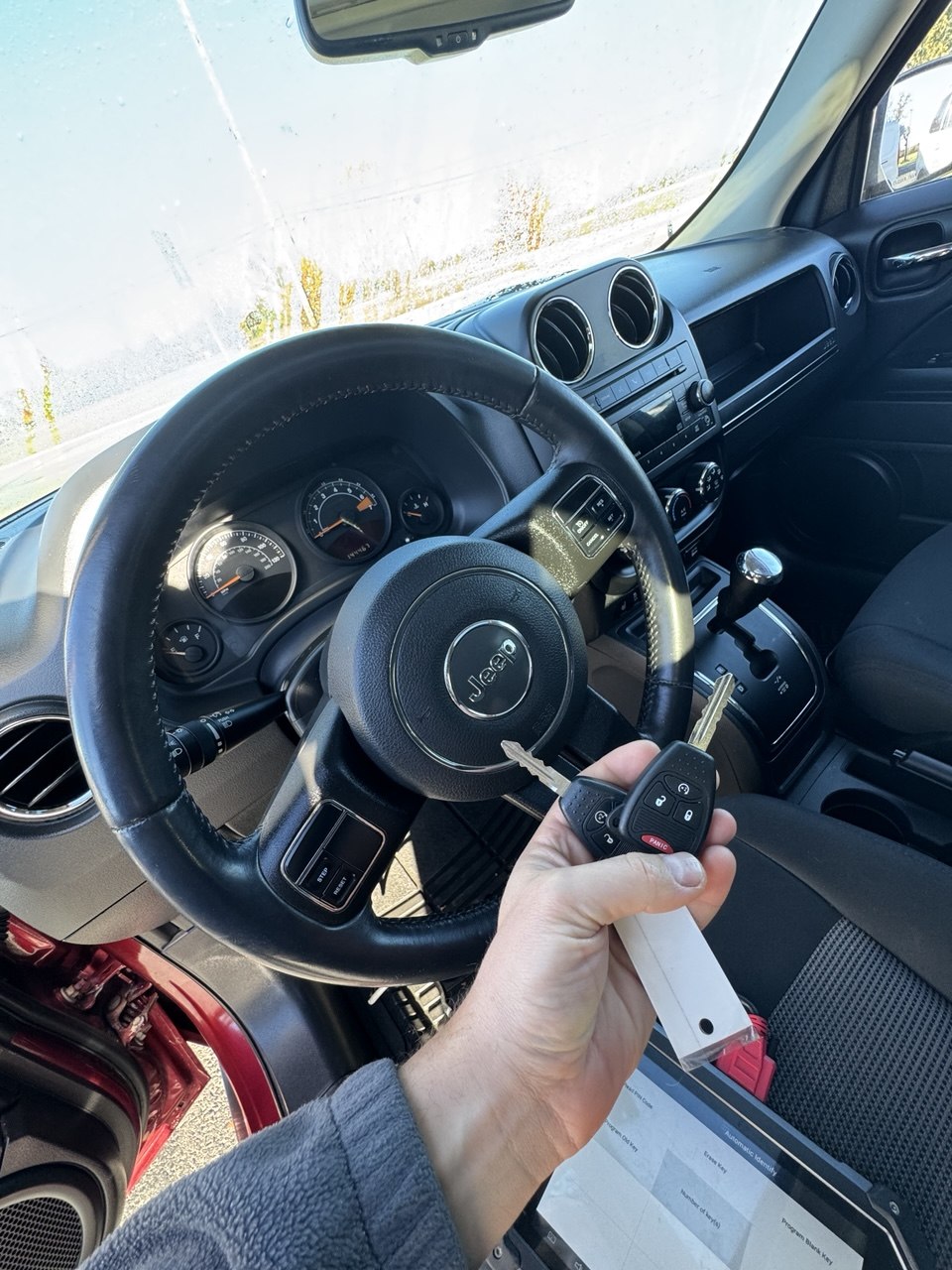 Jeep ignition repair with replacement car key