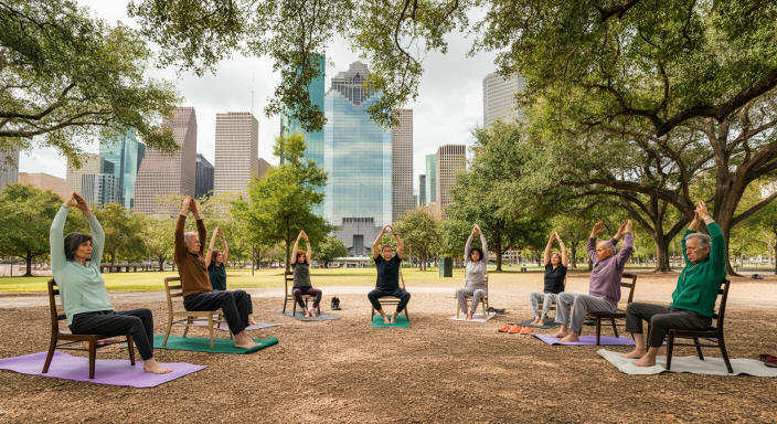 Corporate yoga in Houston, Texas