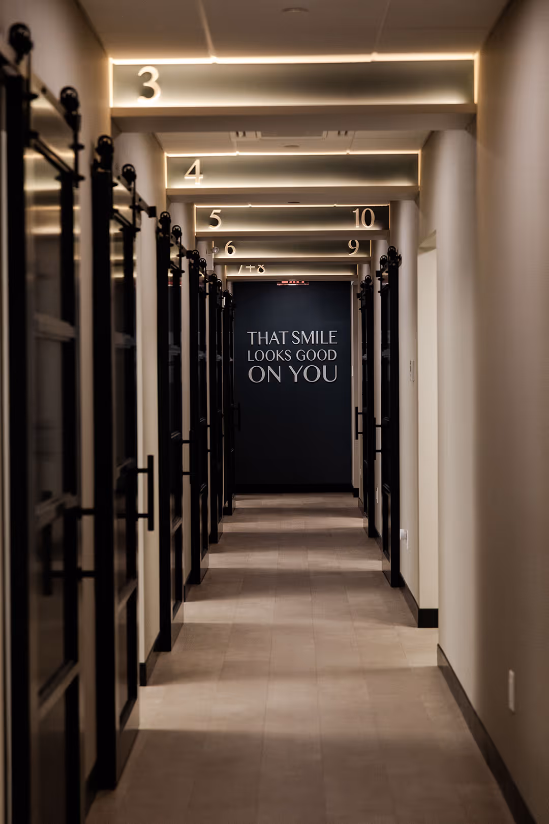 Hallway to patient rooms for 42nd Street Dental Office.