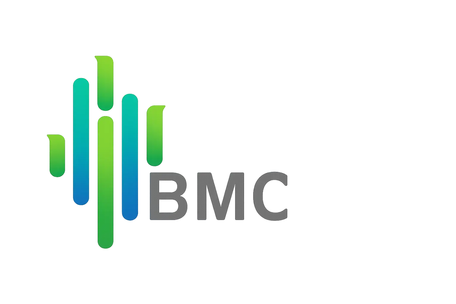 BMC logo with a blue-to-green bar-wave icon and “BMC” initials, symbolizing advanced sleep-apnea therapy and respiratory care technology.