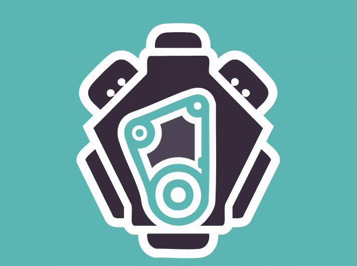 Animation of revenue engine with dollar signs