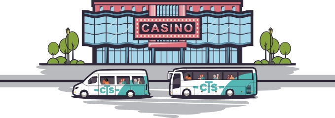 Image of CTS bus illustrating shuttle service to casino service