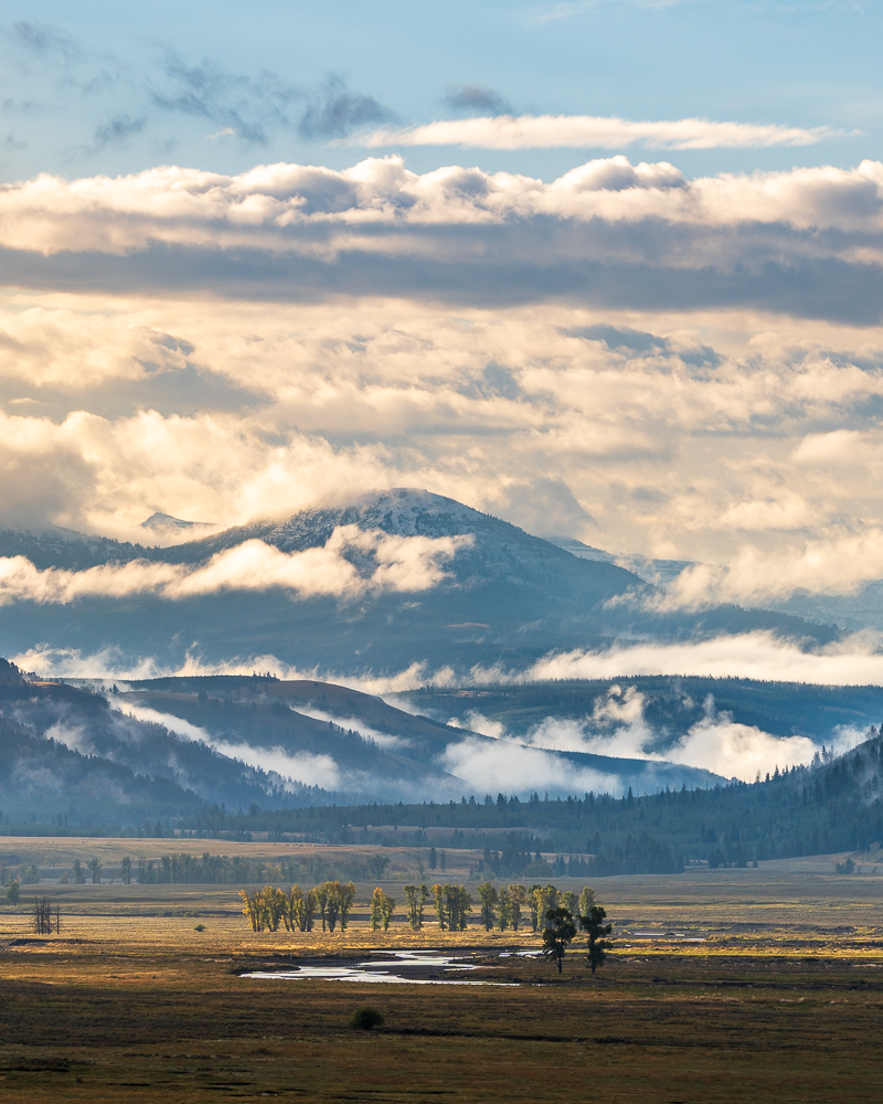 The beautiful Lamar Valley in Yellowstone National Park