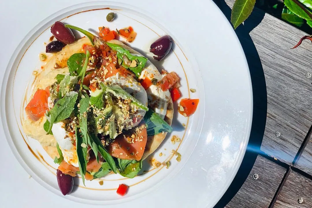 Plate of seasonal food at Glenfalloch