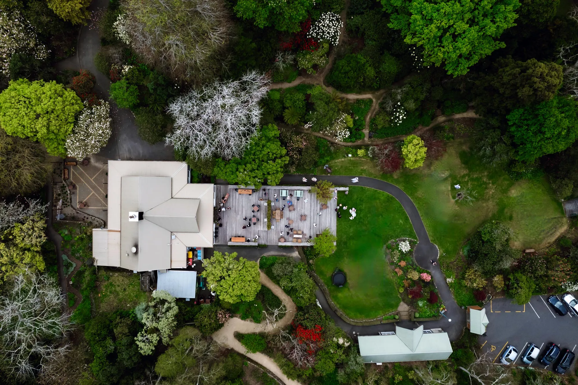 Glenfalloch Gardens birds eye view.