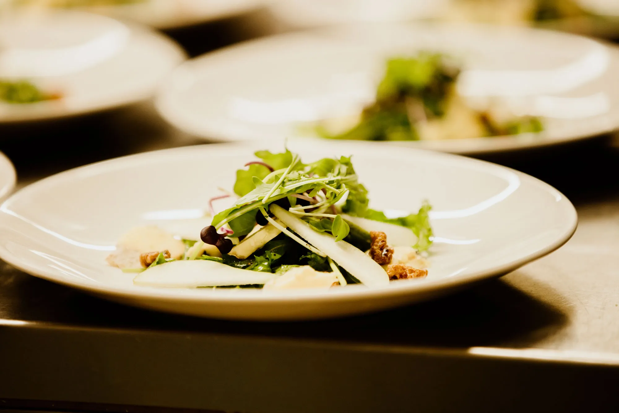 Close up of plate of seasonal food at Glenfalloch