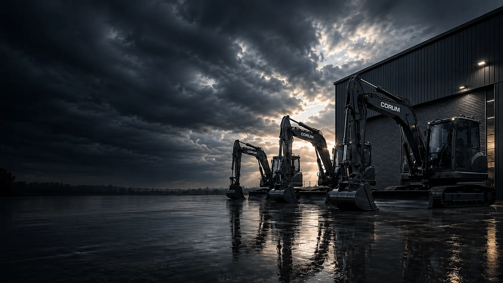 Illustrative CORUM compact excavator range
