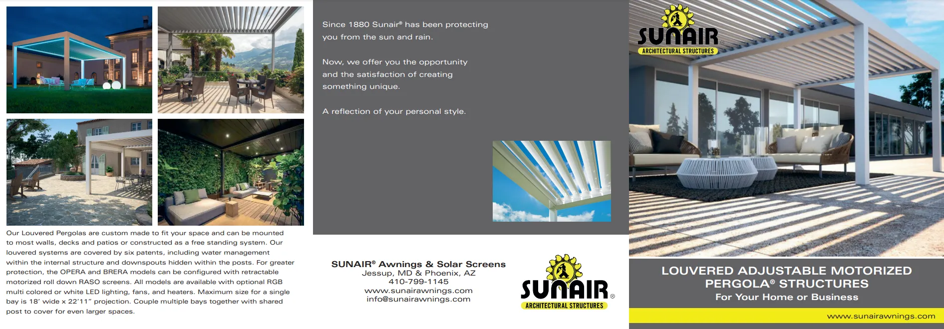 Sunair Louvered Pergola Structures