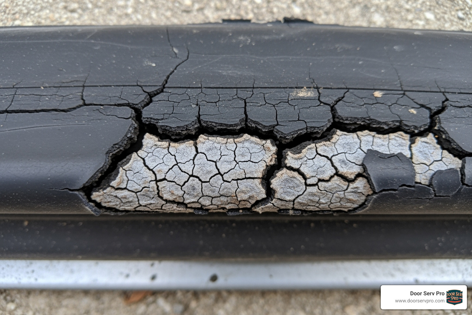 cracked and brittle garage door weather seal - garage door weather seal