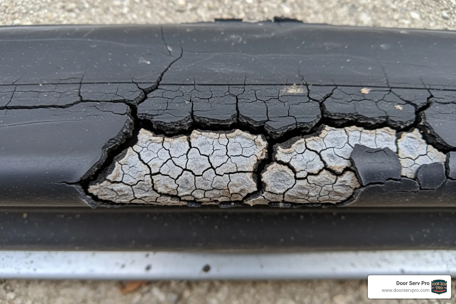 cracked and brittle garage door weather seal - garage door weather seal
