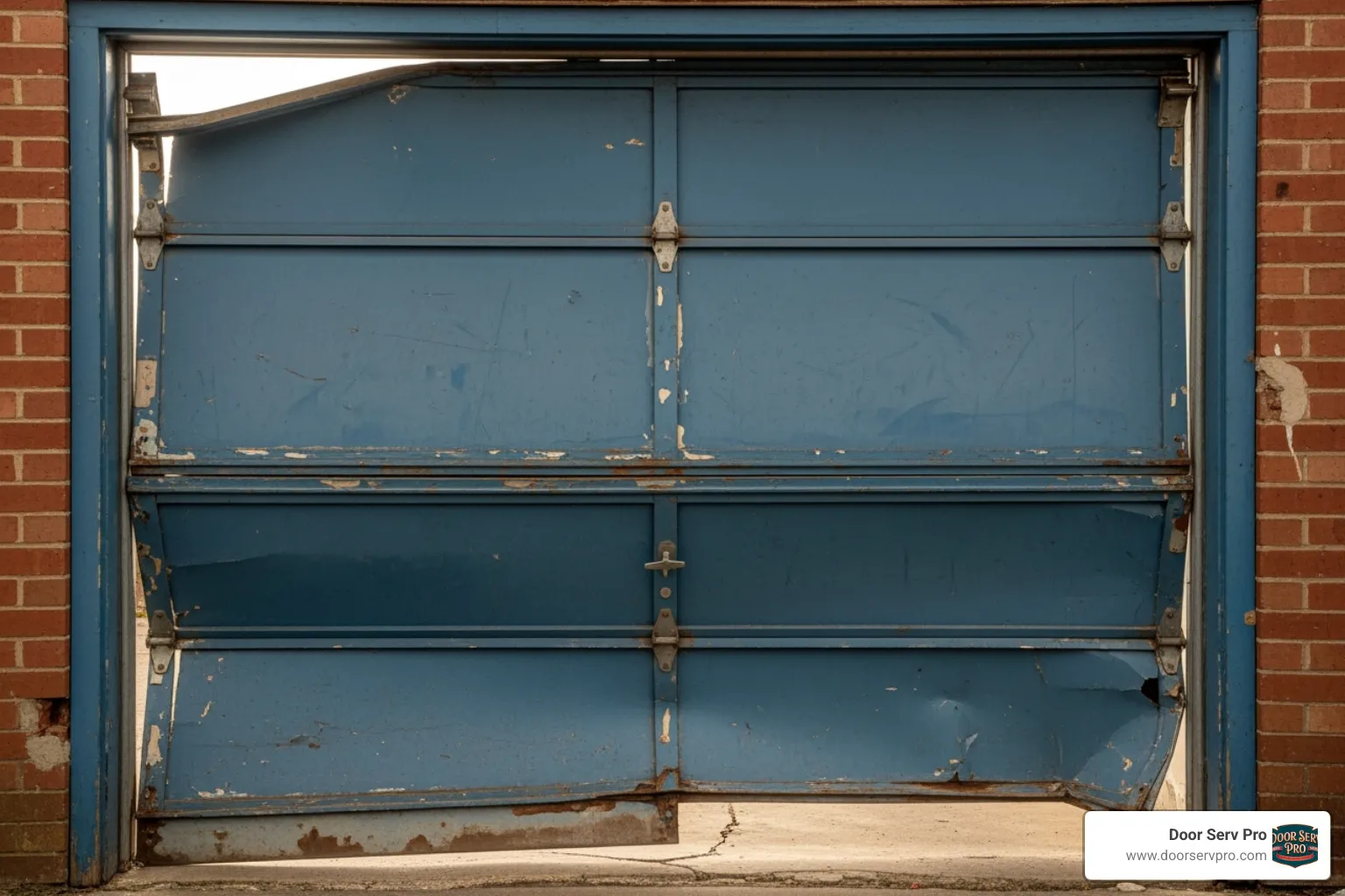 Misaligned garage door with uneven gaps - garage door installation process