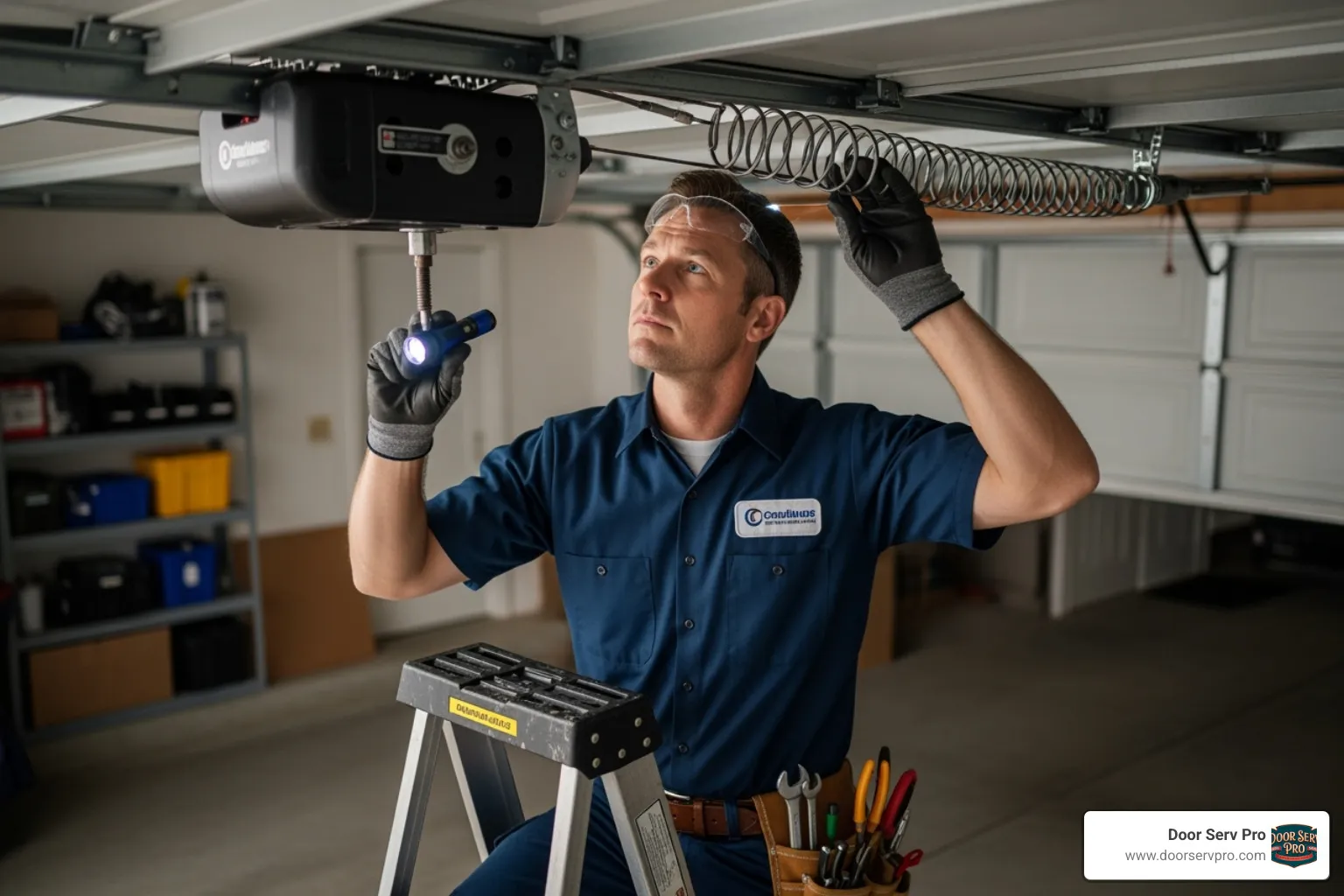 professional garage door technician - garage door spring service