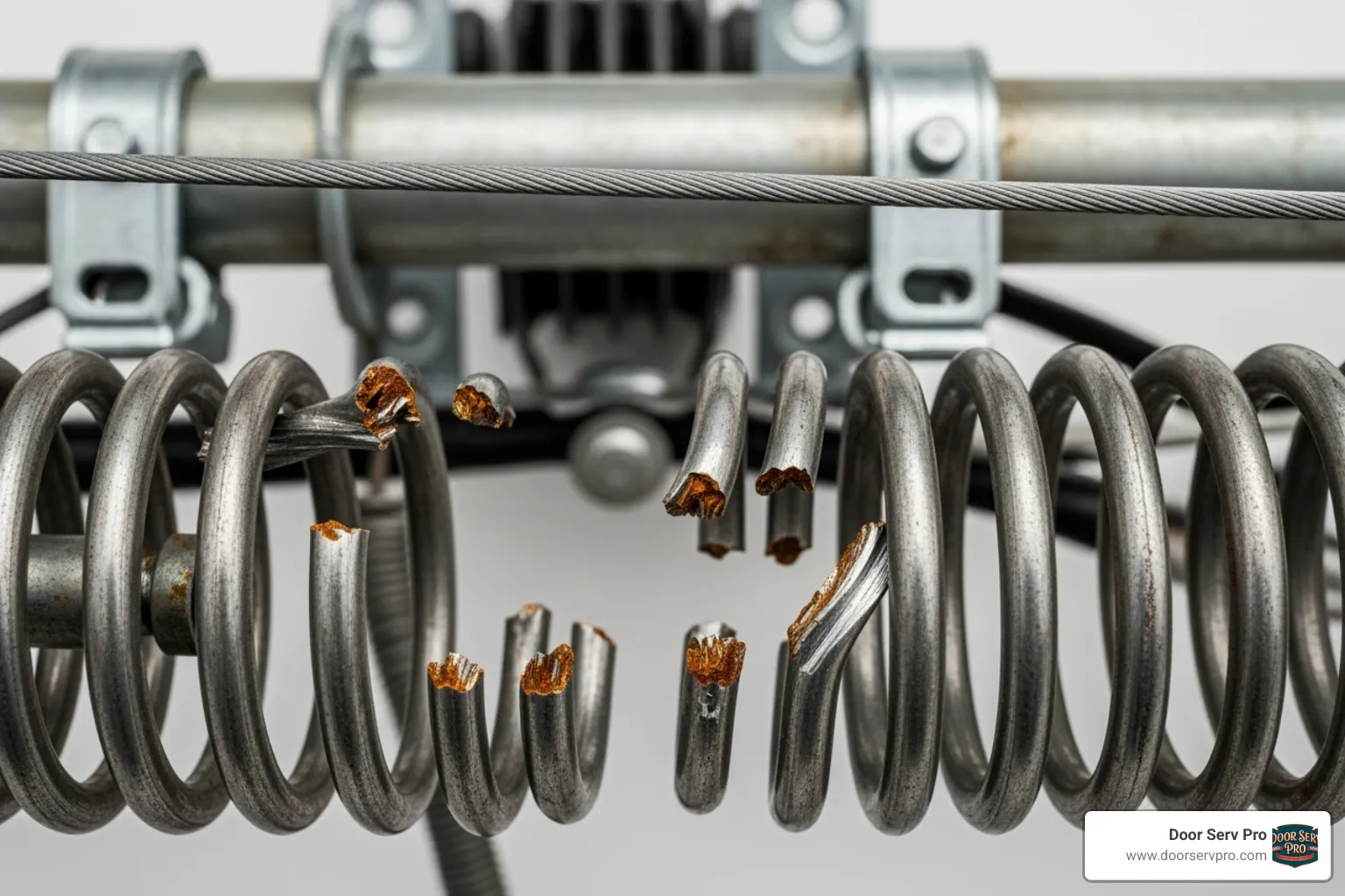 broken torsion spring - garage door spring service