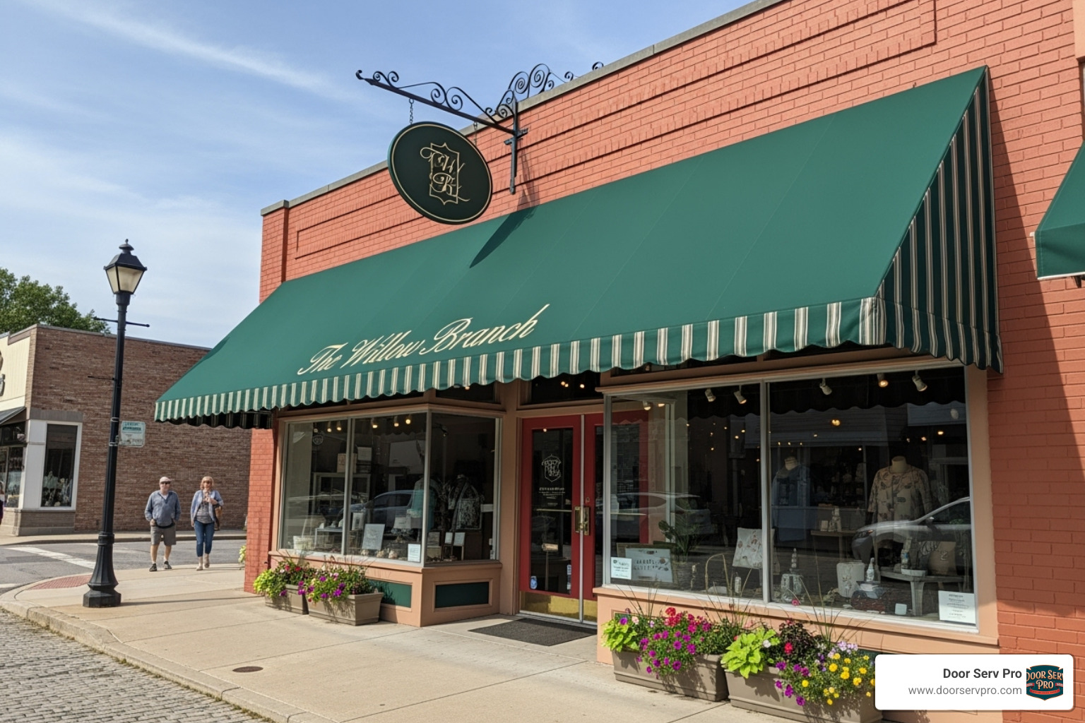 stylish commercial storefront in the Inwood area with a branded custom awning - custom awning installation inwood wv stylish commercial storefront in the Inwood area with a branded custom awning - custom awning installation inwood wv