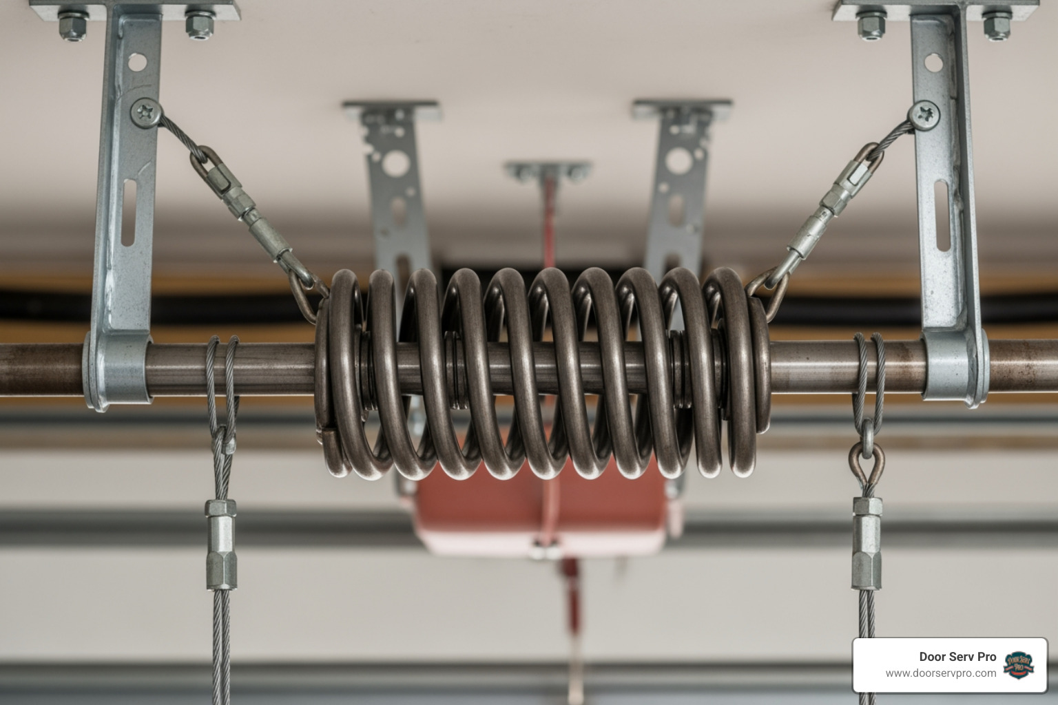 torsion spring system above a garage door - emergency broken garage door spring repair chambersburg pa
