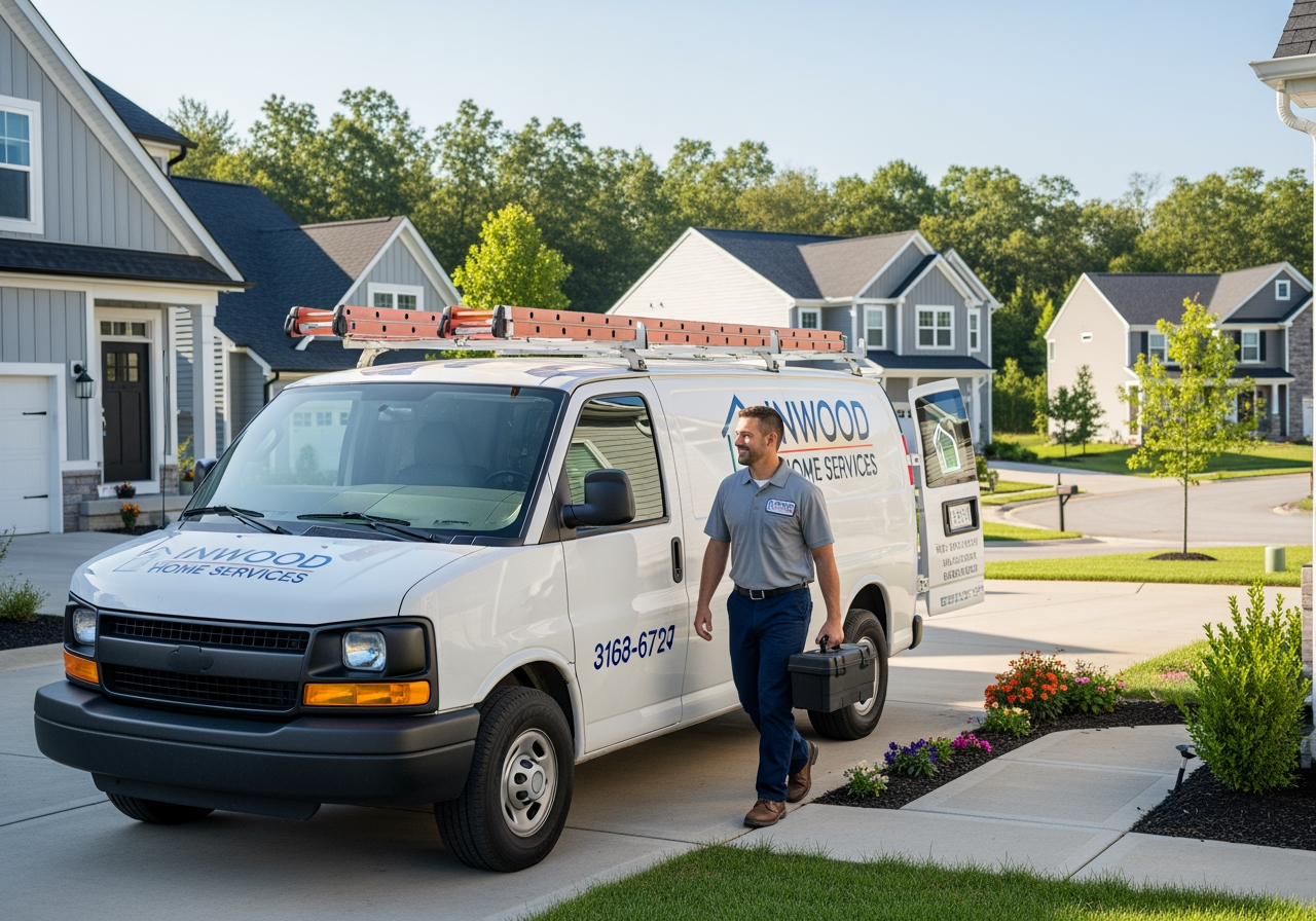 A professional service van with a friendly technician arriving at a home in a suburban neighborhood of Inwood, WV - 24 hour garage door cable repair inwood wv A professional service van with a friendly technician arriving at a home in a suburban neighborhood of Inwood, WV - 24 hour garage door cable repair inwood wv