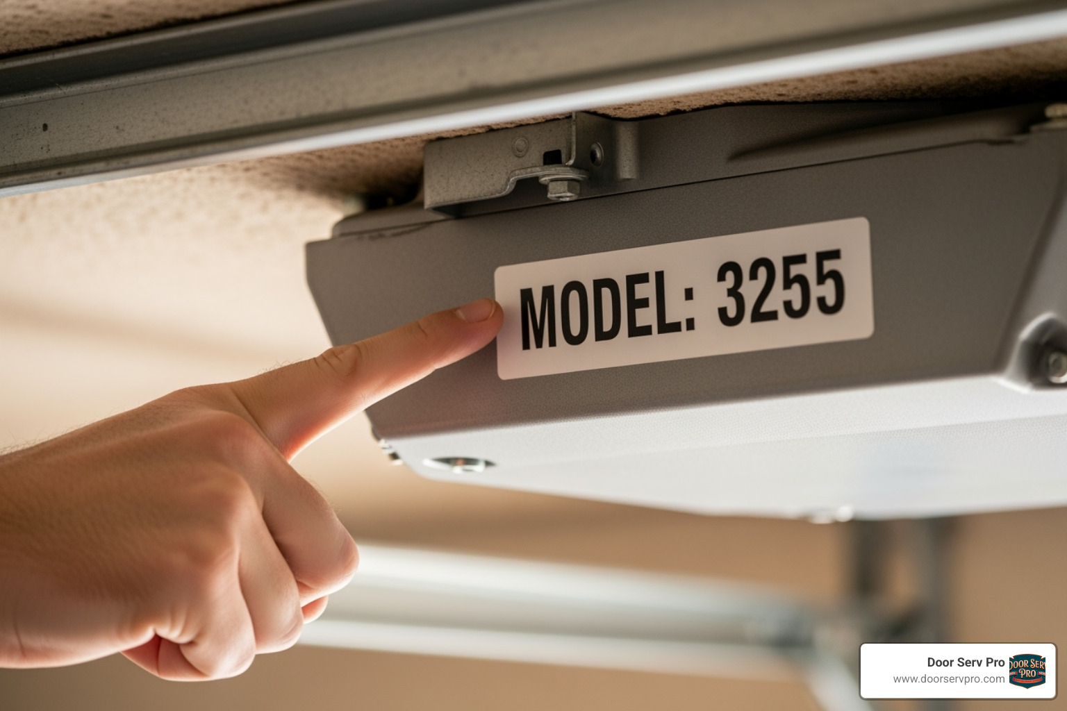 location of the model number on a garage door opener motor - garage door remote replacement