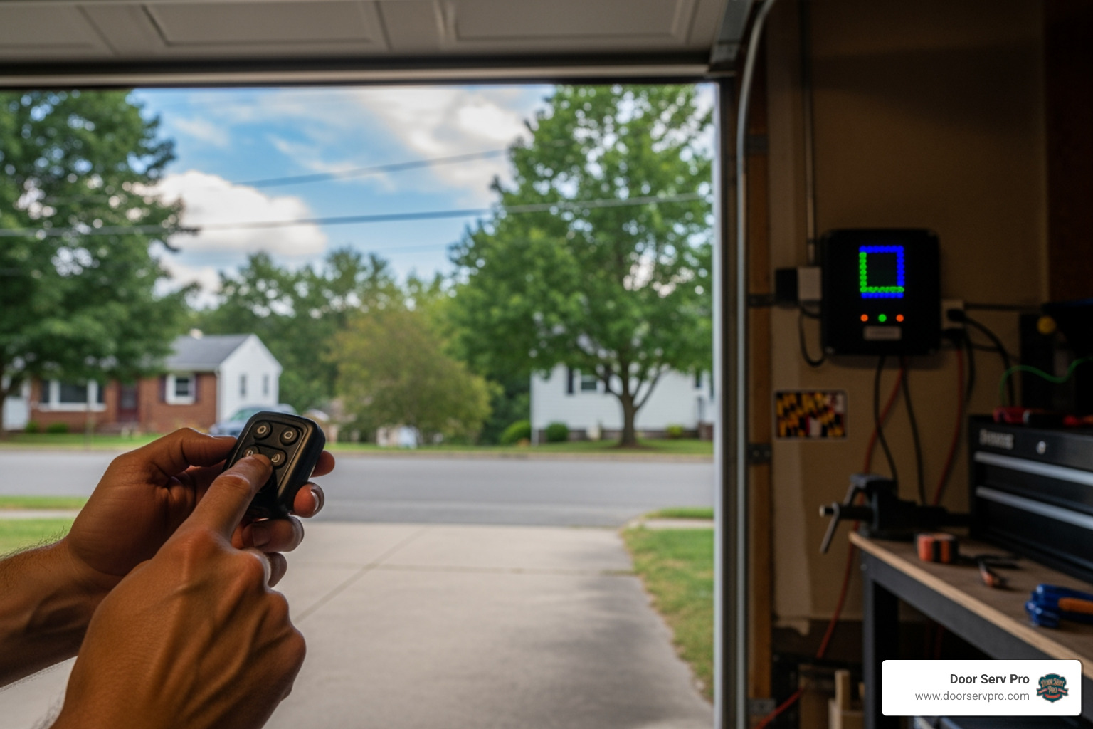 Infographic showing three main reasons to reprogram a garage door opener: 1) New remote or keypad purchase with icon of remote control, 2) Lost or stolen remote requiring security reset with icon of lock and key, 3) Power outage or system malfunction requiring reset with icon of lightning bolt and gear - garage door opener programming in hagerstown, md Infographic showing three main reasons to reprogram a garage door opener: 1) New remote or keypad purchase with icon of remote control, 2) Lost or stolen remote requiring security reset with icon of lock and key, 3) Power outage or system malfunction requiring reset with icon of lightning bolt and gear - garage door opener programming in hagerstown, md